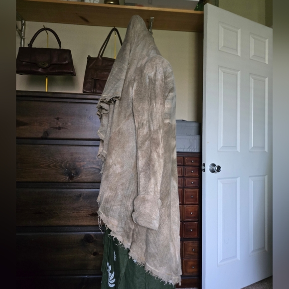 Sinew Moon Strange Shadows Cropped Willow Hemp Sweater Knit Cardigan - Picture 6 of 10